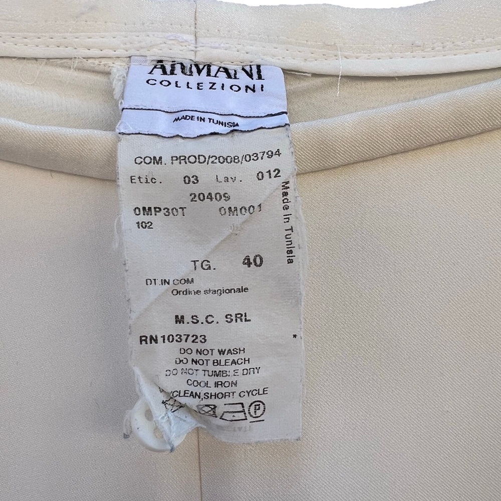 Armani Collezioni Crepe Silk Suit Pants Size 40 - Picture 6 of 6